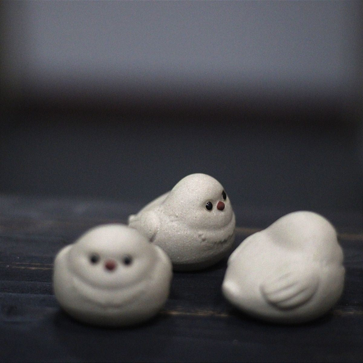 Tea pets little snow owls Yixing purple sand and white mud handmade tea play, creative cute ornaments, kung fu tea ceremony play